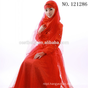 New arrivals stock wholesale 2016 Malaysia long sleeve muslim women dress